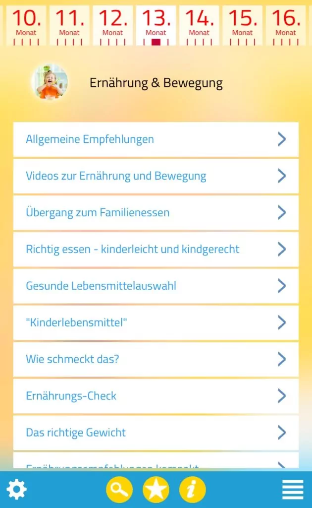 Screenshot App Kind & Essen
