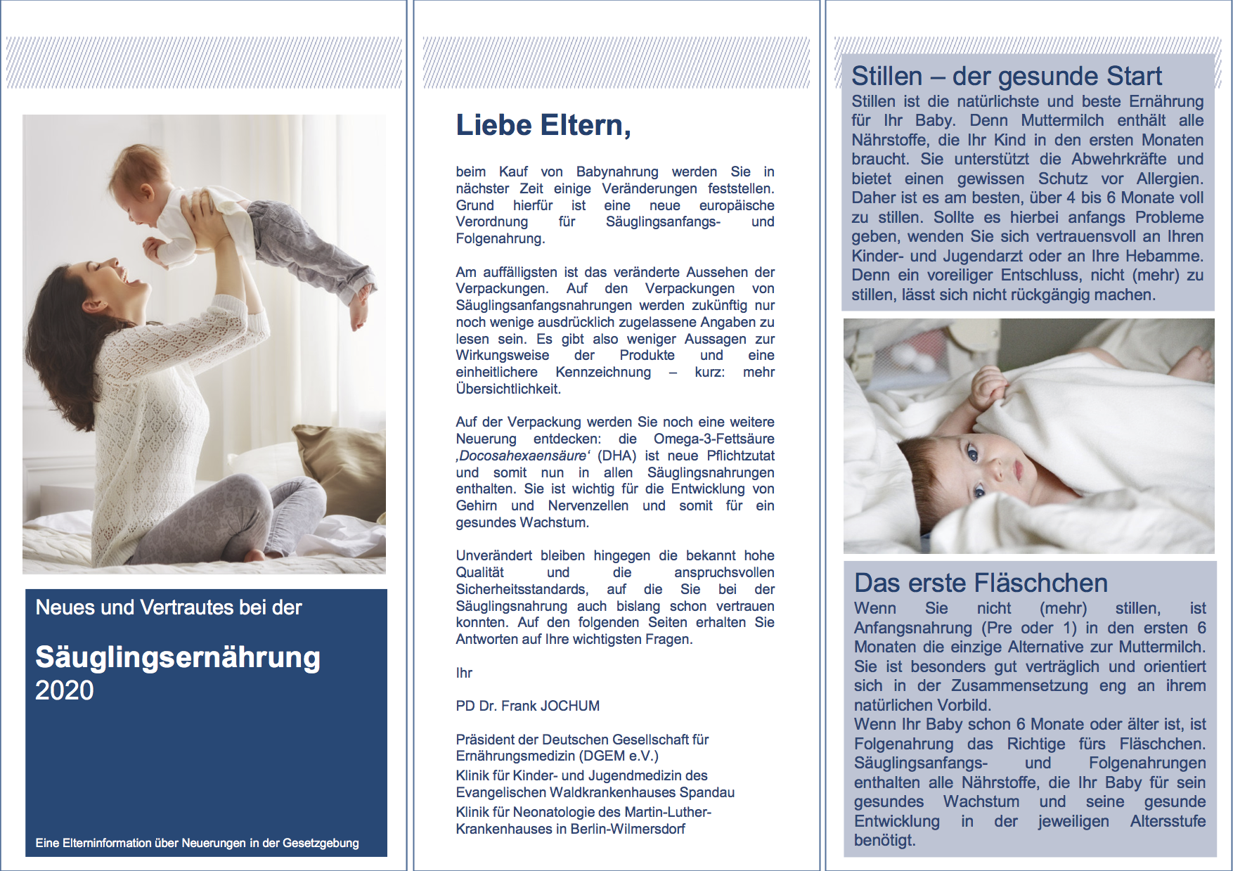 Info-Folder zur Neuregelung Säuglingsnahrung