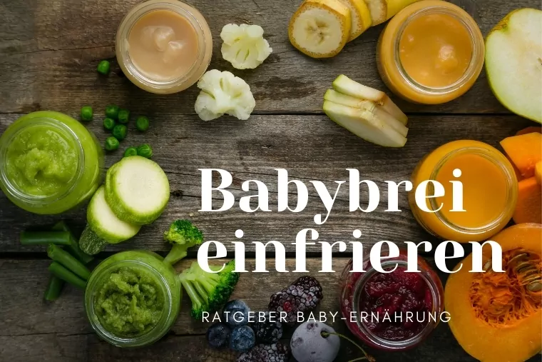 Babybrei aus verschiedenem Obst und Gemüse